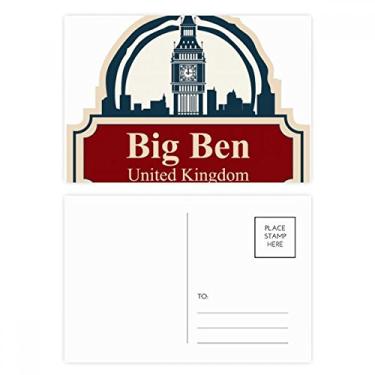 Imagem de Cartão postal United Kingdom Country City Big Ben London Reino Unido conjunto de cartões postais de aniversário cartão de agradecimento