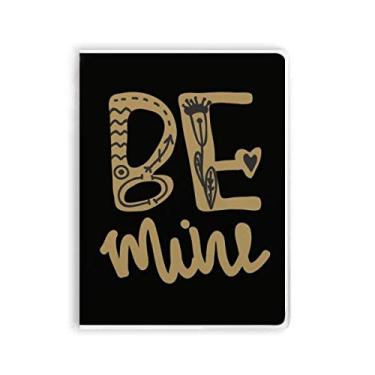 Imagem de Caderno de anotações escritas à mão Gold Be Mine, capa de goma