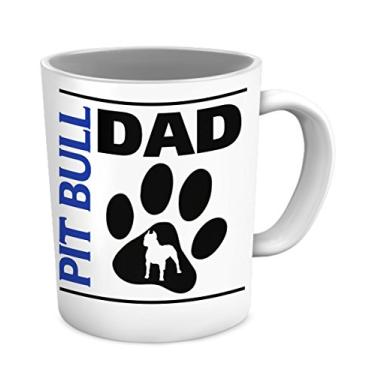Imagem de Canecas Pit Bull Dad - Pit Bull Dad - Caneca - Presentes Pit Bull Dad - Caneca de café Pit Bull Dad