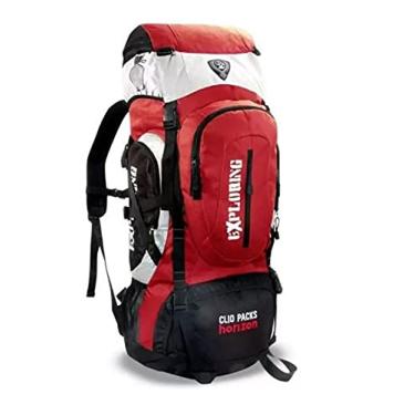 Imagem de MOCHILA RESISTENTE 70L VIAGEM CAMPING TRILHA PESCA IMPERMEÁVEL (Vermelho)