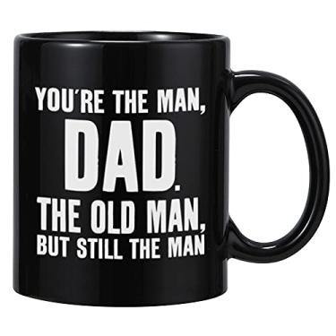 Imagem de Presentes para o Dia dos Pais Presentes para o Pai, Divertidas Caneca de Café de Cerâmica Preta - You 's The Man, Pai: para o Pai, Dia de Ação de Graças, para o Pai de Filho, Filha, Crianças