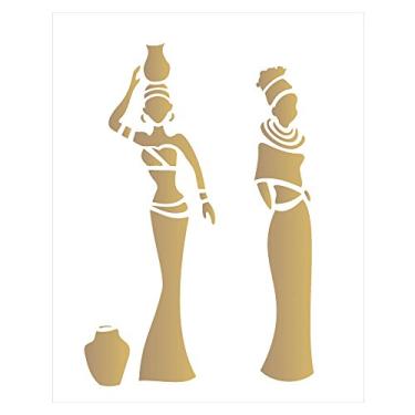 Imagem de Stencil de Plástico para Pintura OPA 20 x 25 cm - 1322 Africanas
