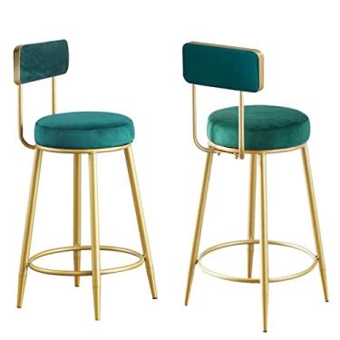 Imagem de Cadeiras de jantar cadeiras de sala de jantar conjunto de 2 bancos de bar com encosto t...