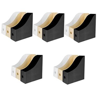 Imagem de Didiseaon 15 Peças De Arquivos E Rack De Escritório Preto Para Porta-Revistas Desktop Armazenamento Doméstico Estante De Livros Porta-Documentos Escaninho De Livros Livros Escaninhos De