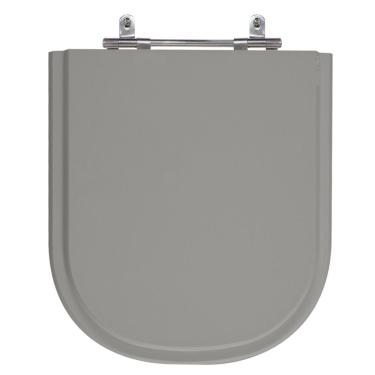 Imagem de Assento Sanitário Vogue Plus Cinza Vip (Escuro) Tampa para Vaso Deca de Madeira Laqueada 