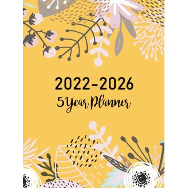Imagem de 2022-2026 5 Year Planner: Doodle flower Cover | Hard Cover 60 Months Calendar, 5 Year Appointment Calendar, Business Planners, Agenda Schedule Organizer Logbook and Journal