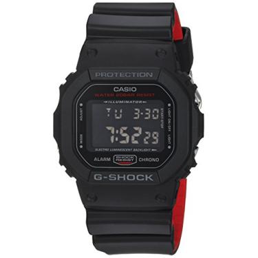 Imagem de Casio Relógio Masculino G Shock Quartzo com Pulseira de Resina, Preto, 25 (Modelo: DW-5600HR-1CR)