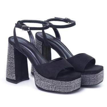 Imagem de Sandala Meia Pata Feminina Sola com Brilho e Fivela Lateral