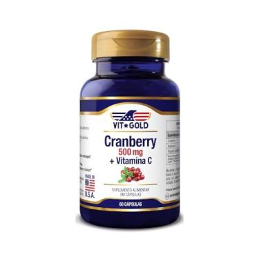 Imagem de Cranberry 500mg + Vitamina C Vitgold 60 cápsulas