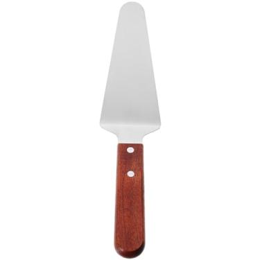 Imagem de Espátula de pizza de aço inoxidável ULTECHVO com cabo de madeira, pá de pizza triangular, espátula para queijo, cozinha, utensílio para assar tortas para padaria e festa em casa