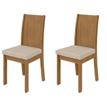 Imagem de Conjunto 2 Cadeiras Athenas Amêndoa/Linho Rinzai Bege Lopas