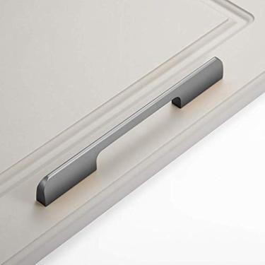 Imagem de Maçaneta de porta de guarda-roupa de liga de alumínio alongada, puxadores de armário de cozinha para móveis, para mesa de cabeceira, armário de sapatos/TV, puxadores de gaveta de banheiro de cômoda,