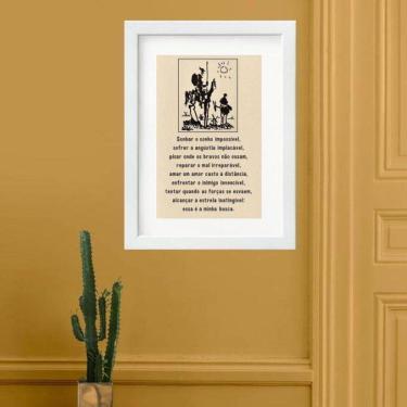 Imagem de Quadro Lema De Dom Quixote - 60X48Cm