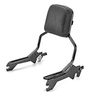 Imagem de WSays Sissy Bar Standard Height Passenger Backrest Pad Gloss Black Compatible with Harley Softail Sport Glide Low Rider S FLSB FXLR FXLRS 2018-2024