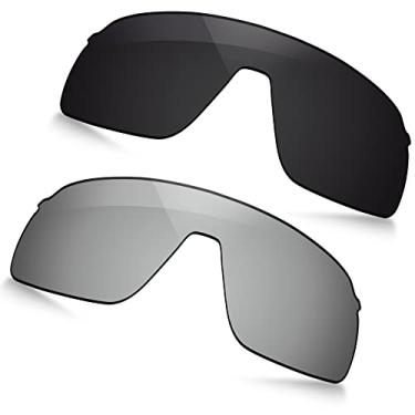 Imagem de TRUSHELL Lentes de reposição polarizadas para óculos de sol Oakley Sutro Lite OO9463 - preto + prata