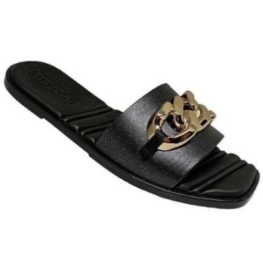 Imagem de Rasteira Moleca 5471.201 Feminina - Preta-Feminino