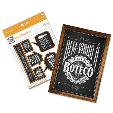 Imagem de Kit Decorativo Boteco Festcolor Preto/Marrom