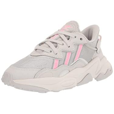 Imagem de Adidas Tênis infantil unissex Ozweego, Cinza/branco cristal/rosa, 7 Big Kid