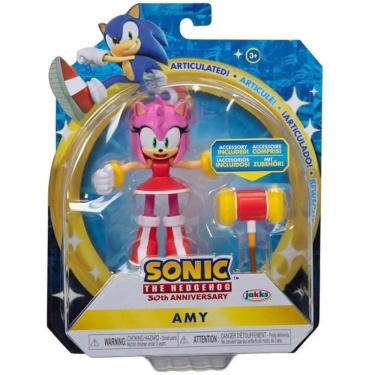 Imagem de Boneco AMY 9CM com Acessorio Sonic THE Hedgehog 30 ANOS SUNNY 4252