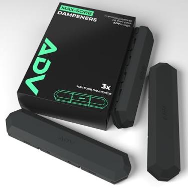 Imagem de ADV Tennis Amortecedor com sensação personalizada, amortecedor de raquete para reduzir a vibração e permanecer na raquete, amortecedor de raquete de tênis de poliéster projetado, preto, pacote com 3