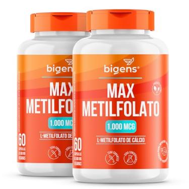 Imagem de Max L-metilfolato Metilfolato 1000, Biogens, Kit 2x 60 Capsulas