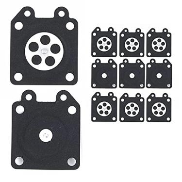 Imagem de Kit de reparo de membrana de junta de diafragma de carburador 10 peças compatível com motosserra 95-526-9-8 2500/3800/4500/5200/5800