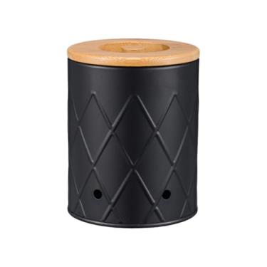 Imagem de Generic Vasilha de armazenamento de lata de batata com tampa hermética, caixa de armazenamento de alho de cebola de batata para cozinha, despensa de, preto pequeno