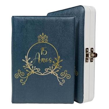 Imagem de Álbum Maleta 15 Anos Azul Para 100 Fotos 15x21
