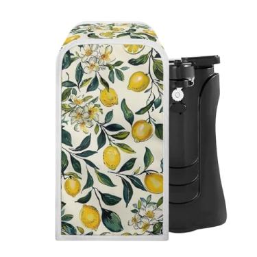 Imagem de ZUXONGSY Abridor de latas elétrico limão abridor de lata floral capa de poeira capa de eletrodomésticos lavável na máquina decoração de casa