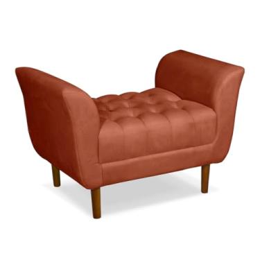 Imagem de Recamier Para Sala, Quarto e Recepção Oslo 90cm Suede Terracota - Loja Monte Belo