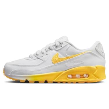 Imagem de Nike Tênis feminino Air Max 90 (FJ4548-100, branco/Citron Pulse-Alabaster-SAIL), Branco/Citron Pulse-alabaster-sail, 5