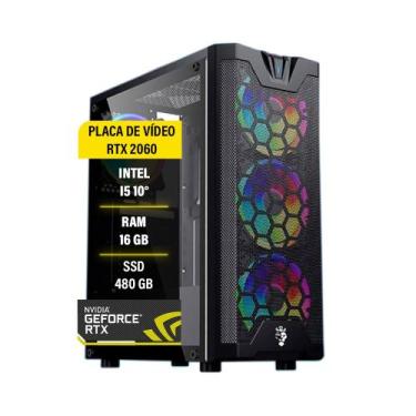 Imagem de Pc gamer Intel Core I5 10 RTX 2060 16GB RAM DDR4 SSD 480GB - AMORIM SH