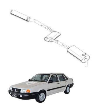 Imagem de Kit Completo Escapamento Quantum 1.8 e 2.0 1991 e 1992 Aço - Pioneiro