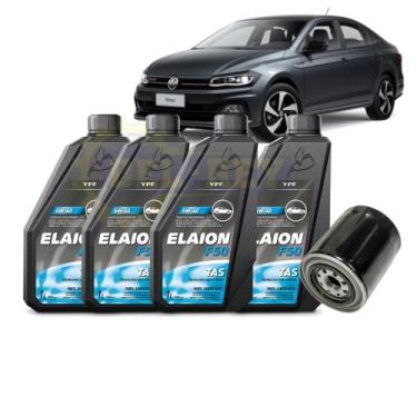 Imagem de Kit Troca de Óleo Virtus GTS 1.4 TSI Elaion 5w 40 F50 API SN + Filtro 
