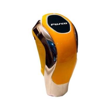 Imagem de Bola de câmbio kadman resinado fusca amarela-cromada - Shekparts