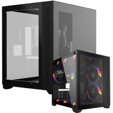 Imagem de Gabinete Gamer Pcyes Forcefield Vulcan Black com Frontal e Lateral em 