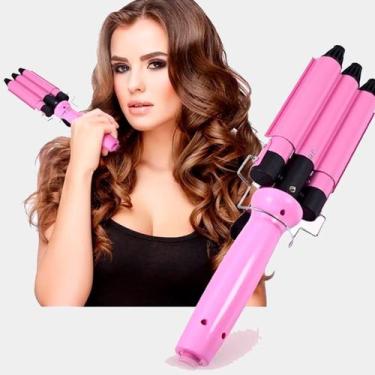 Imagem de Modelador de Cachos Trionda Rosa Bivolt 25mm Cabelo de Sereia - BELLAT