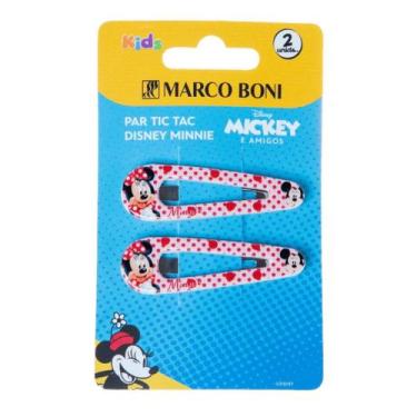 Imagem de Kit 2 Presilhas De Cabelo Tic Tac Disney Minnie Marco Boni, Vermelho