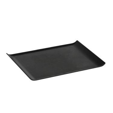 Imagem de Bandeja Servir Quadrada 30x45 Preta Em Policarbonato Linha Profissional Cook Vem
