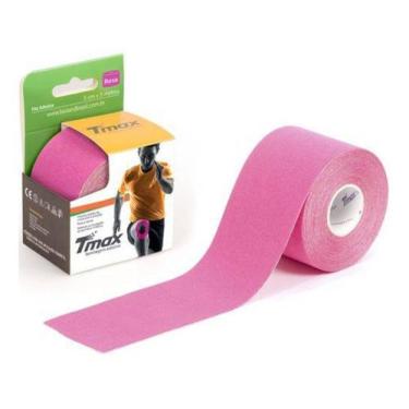 Imagem de Kinésio Tmax Rosa Bandagem Elástica Terapêutica 5cm X 5m