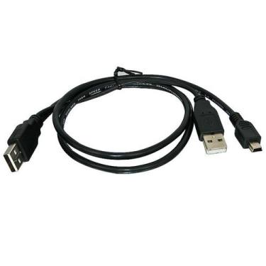 Imagem de Cabo USB para HD Externo - 2 USB x 1 Mini USB - CIRILO CABOS