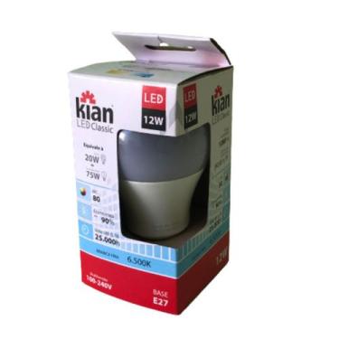 Imagem de Lâmpada Led Bulbo 12w Branca Fria 6500k Economica Bivolt - Kian