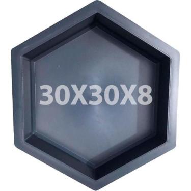 Imagem de Forma Sextavada Lisa Para Piso Bloquete Calçada 2Pcs 30X30X8 - Gme For