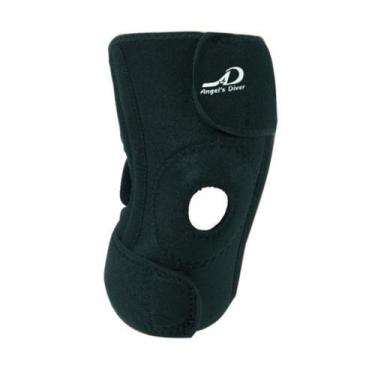 Imagem de Joelheira Ajustável Neoprene Compressão - Preto - Angel's Diver
