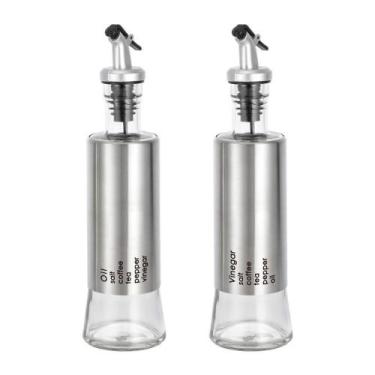Imagem de Jogo de 2 galheteiros Cylinder em aco inox 300ml D6,3xA25,3cm - Dynast