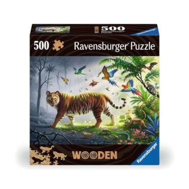 Imagem de Ravensburger Puzzle 17514 - Tiger im Dschungel - 500 Teile Holzpuzzle mit stabilen, individuellen Puzzleteilen und kleinen Holzfiguren (Whimsies), für Kinder und Erwachsene ab 14 Jahren