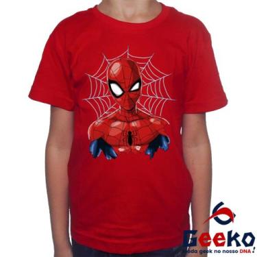 Imagem de Camiseta Infantil Homem-Aranha 100% Algodão Homem Aranha Spiderman Gee