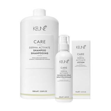 Imagem de Kit Keune Care Derma Activate Shampoo Litro Loção Leave-in (3 produtos