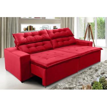 Imagem de Sofá Concept 2,00 metros Retrátil e reclinável com Molas Suede Ligth -