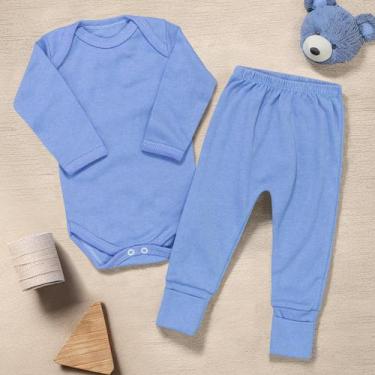 Imagem de Pijama para Bebê Confortável em Sudine 100% Algodão até 12 Meses - Era